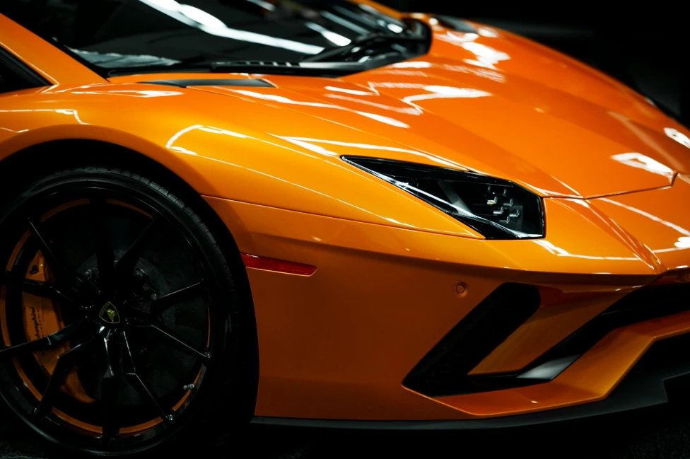 orange sports car